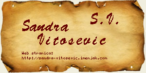 Sandra Vitošević vizit kartica